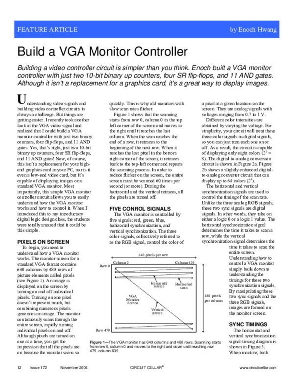 (PDF) VGA Monitor Controller
