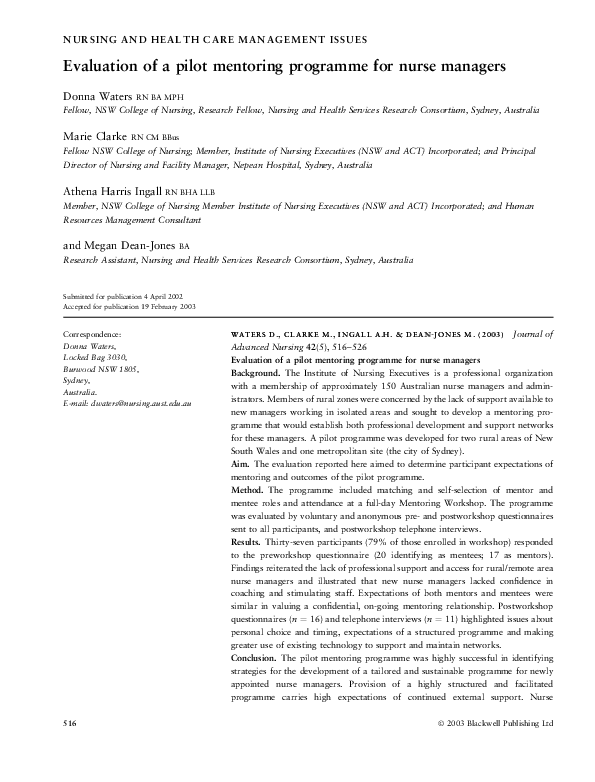 Mentorship in nursing picture