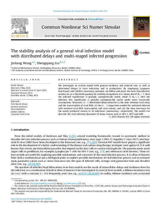 (PDF) The stability analysis of a general viral infection model with ...