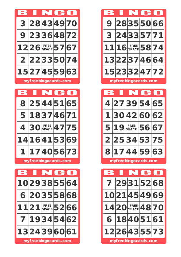 number-bingo-printable