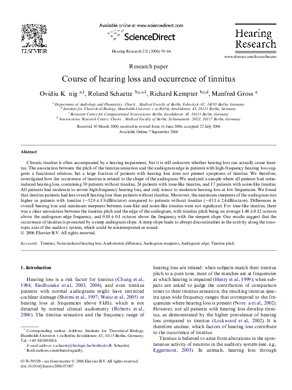 Tinnitus hearing essay picture
