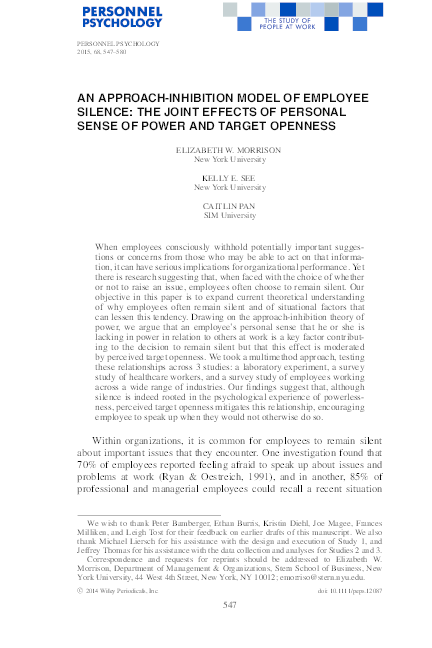 Thesis employee silence 05 picture