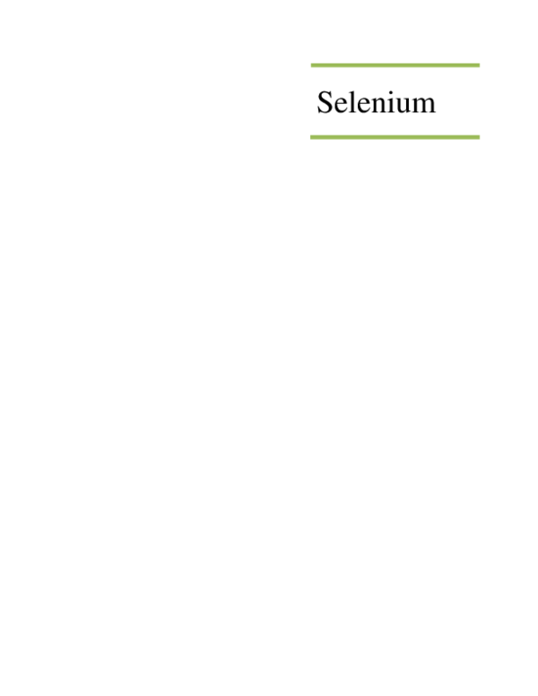 (PDF) Selenium The Content Material
