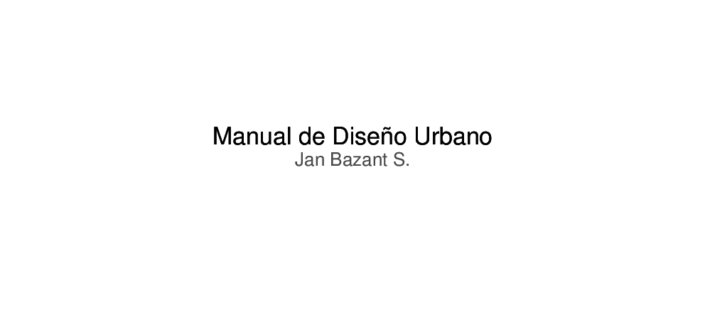 (PDF) Manual de Diseño Urbano