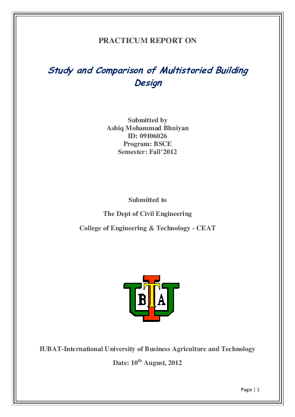 (PDF) Study and Comparison of Multistoried Building Design