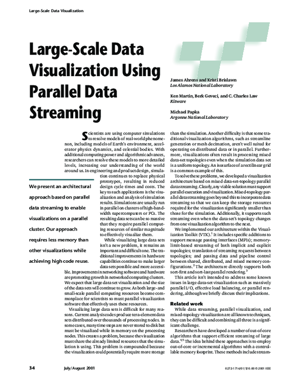 (PDF) Large-scale data visualization using parallel data streaming