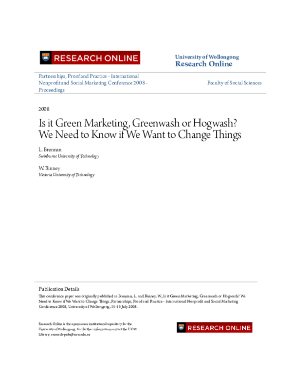 What is greenwashing in business image