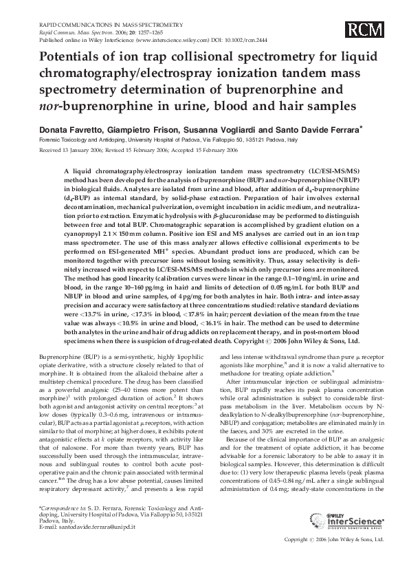 (PDF) Potentials of ion trap collisional spectrometry for liquid ...