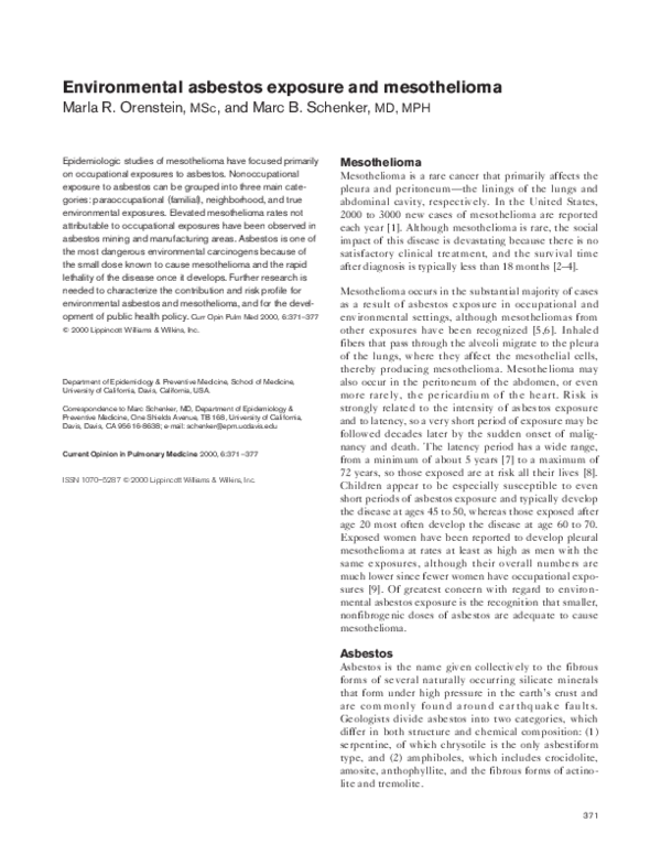 Asbestos poisoning symptoms image