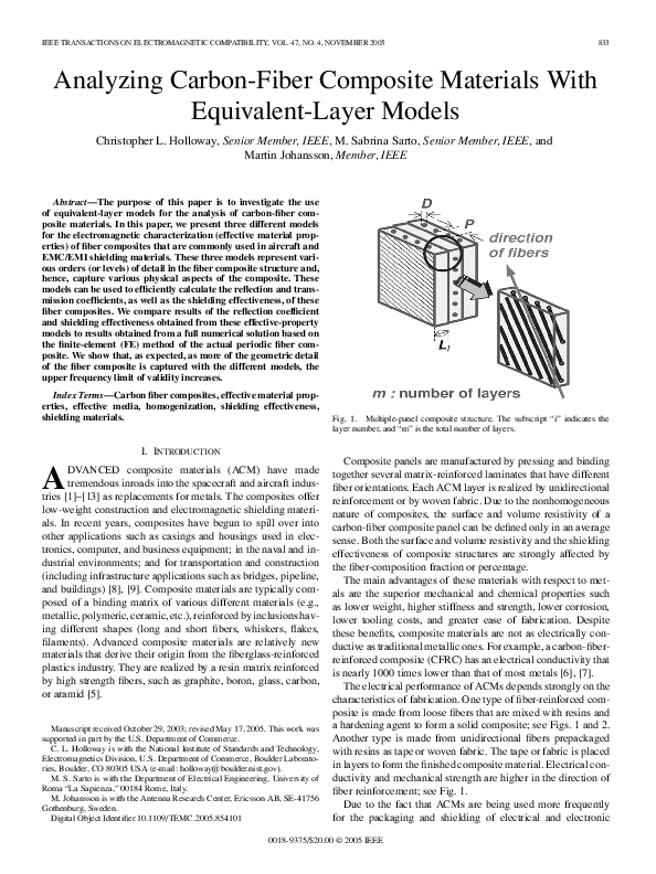 (PDF) Analyzing carbonfiber composite materials with equivalentLayer
