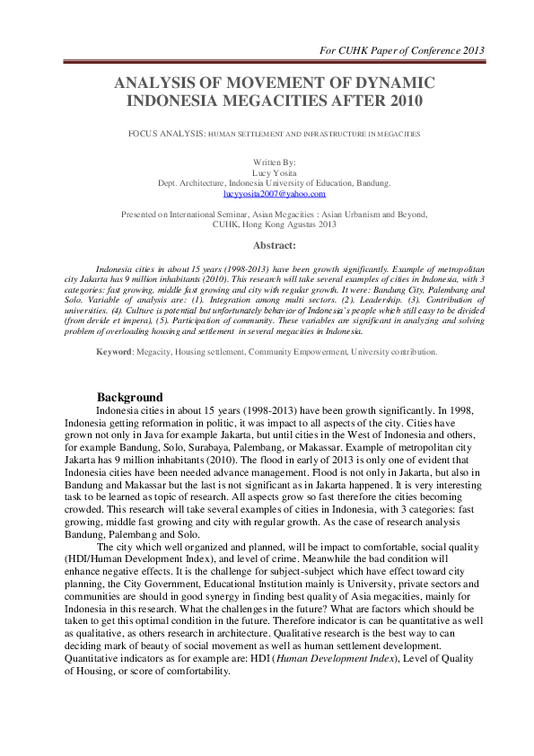 Immature megacities image