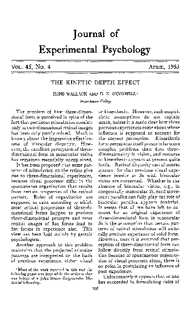 (PDF) On the kinetic depth effect