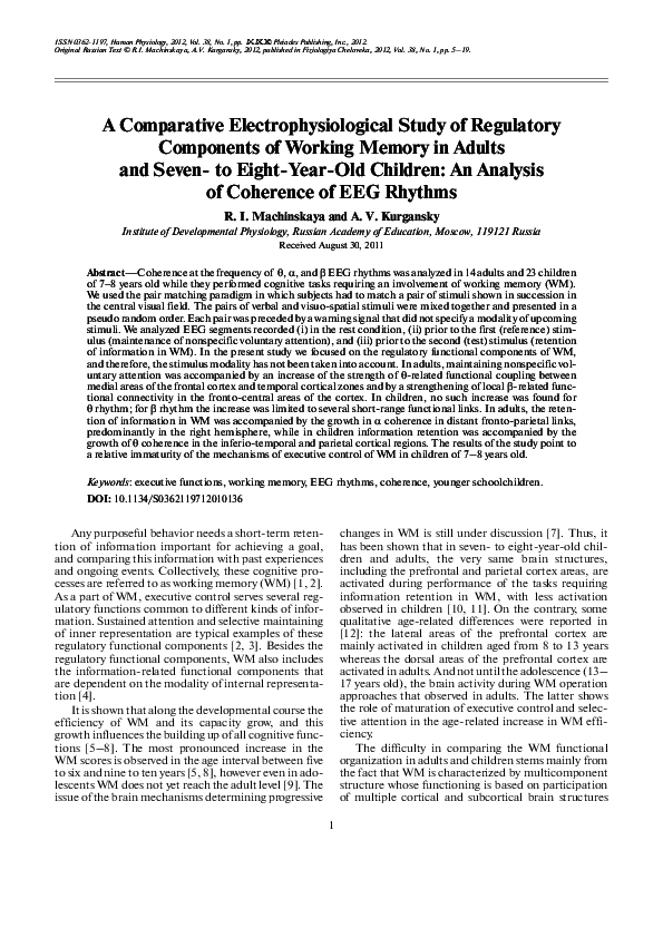 (PDF) A comparative electrophysiological study of regulatory components ...