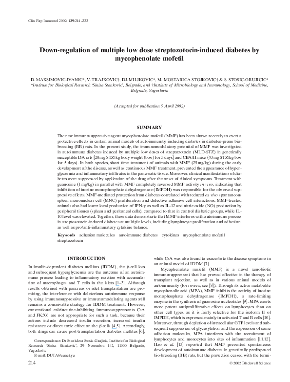 Curated visual reference: Dose Streptozotocin Mld Reference: Pdf Down Regulation Of Multiple Low Dose Streptozotocin Induced