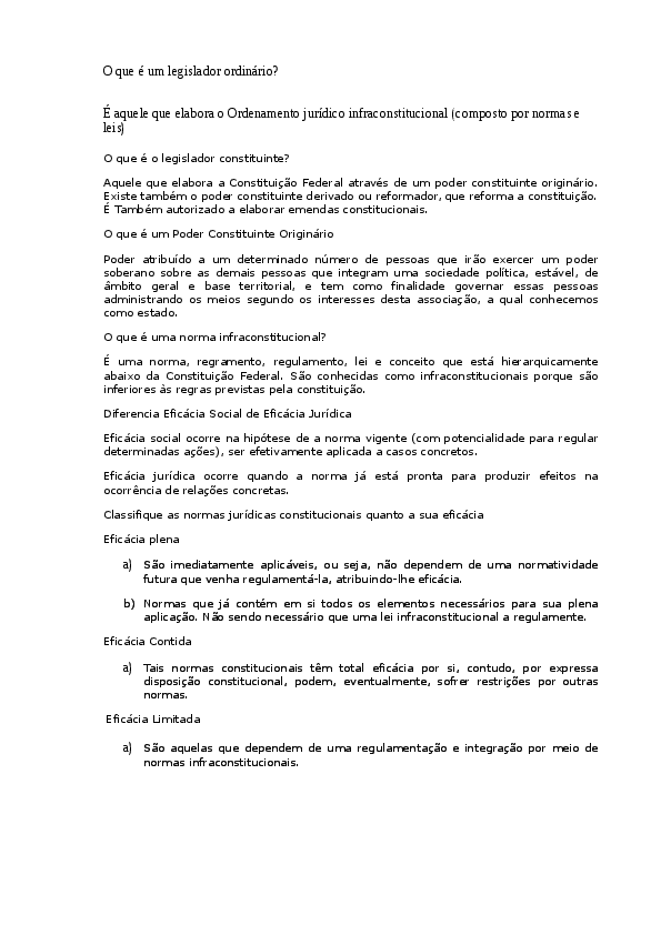 (DOC) O que é um legislador ordinário