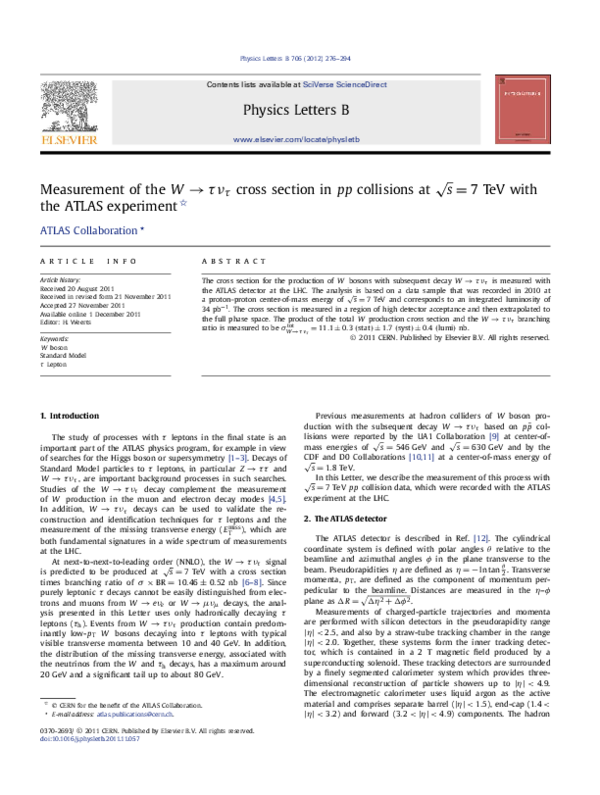 (PDF) Measurement of the cross section in pp collisions at with the ...