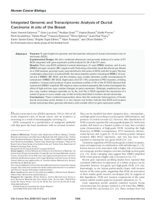 (PDF) Integrated genomic and transcriptomic analysis reveals ...