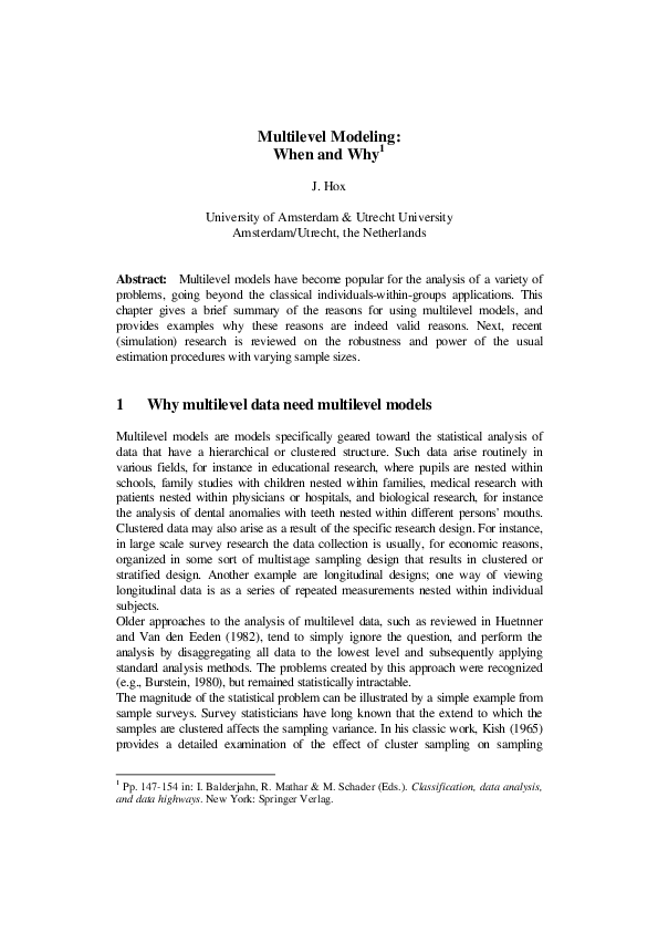 Multilevel modelling spss picture