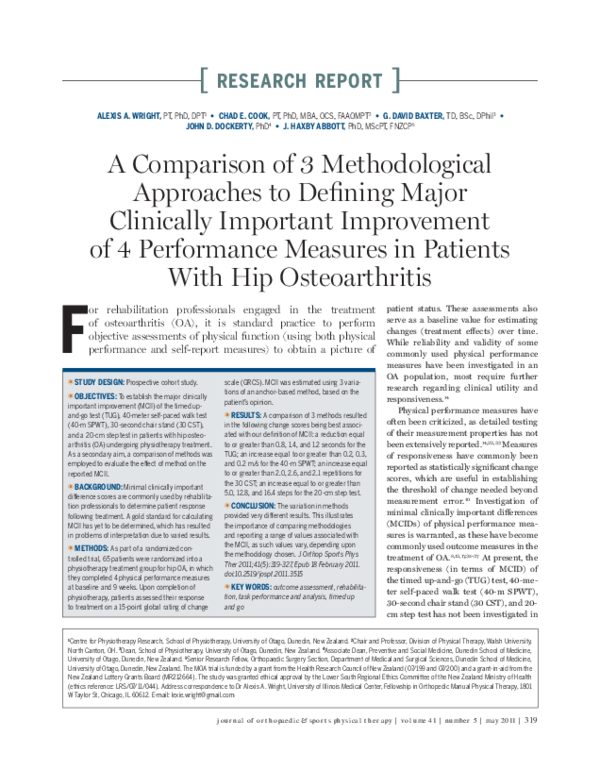 (PDF) A Comparison of 3 Methodological Approaches to Defining Major ...