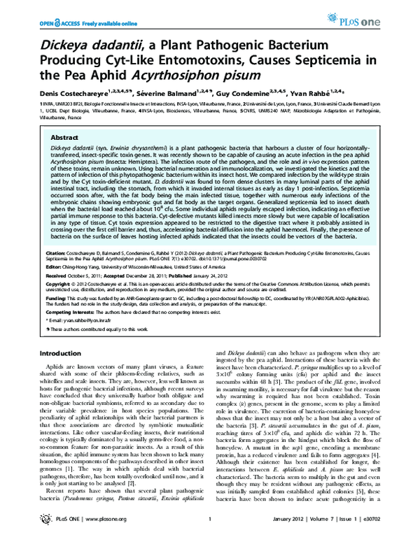 (PDF) Dickeya dadantii, a Plant Pathogenic Bacterium Producing Cyt-Like ...