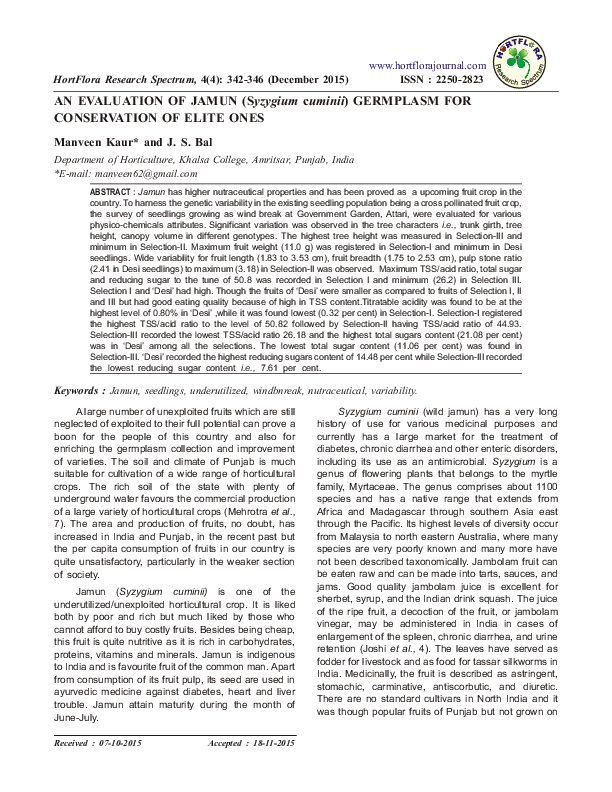 Research paper on jamun image