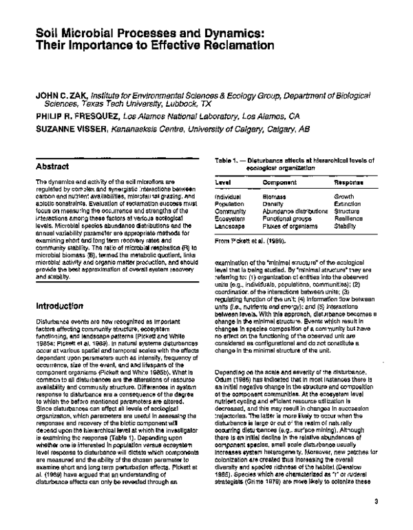 (PDF) Soil Microbial Processes and Dynamics: Their Importance to ...