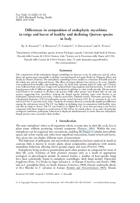 (PDF) Differences in composition of endophytic mycobiota in twigs and ...