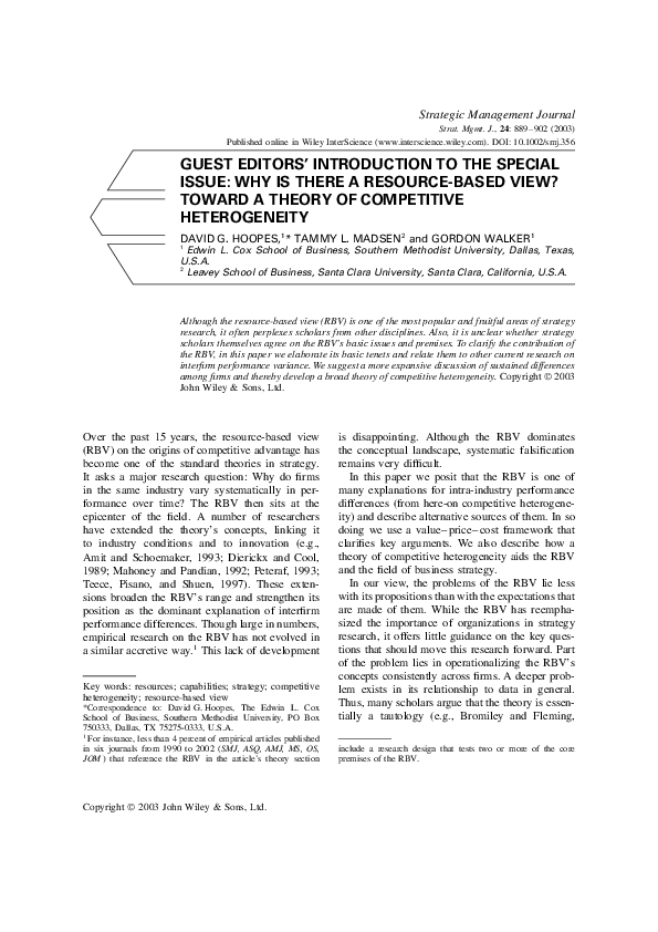 (PDF) Guest editors' introduction to the special issue