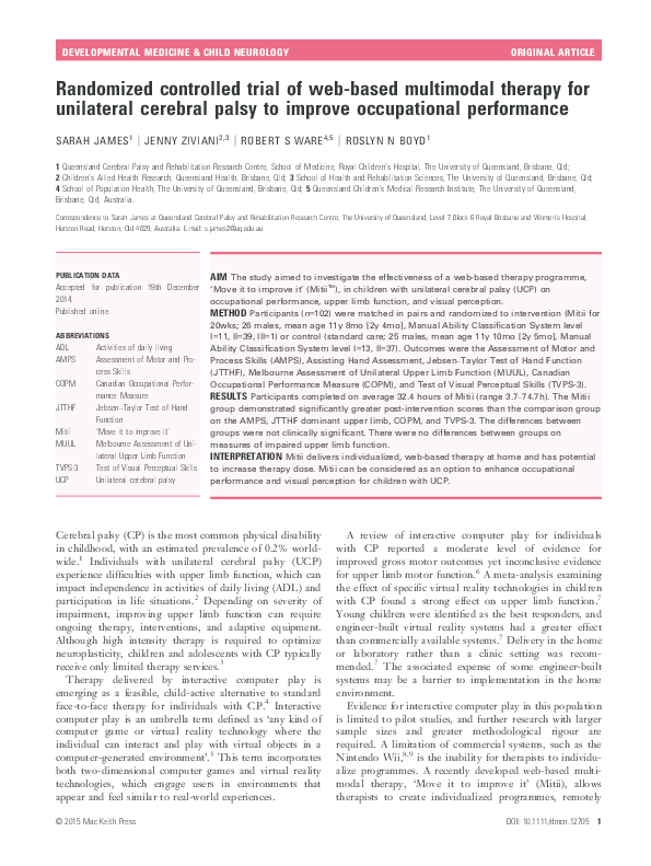 (PDF) Randomized controlled trial of web-based multimodal therapy for ...