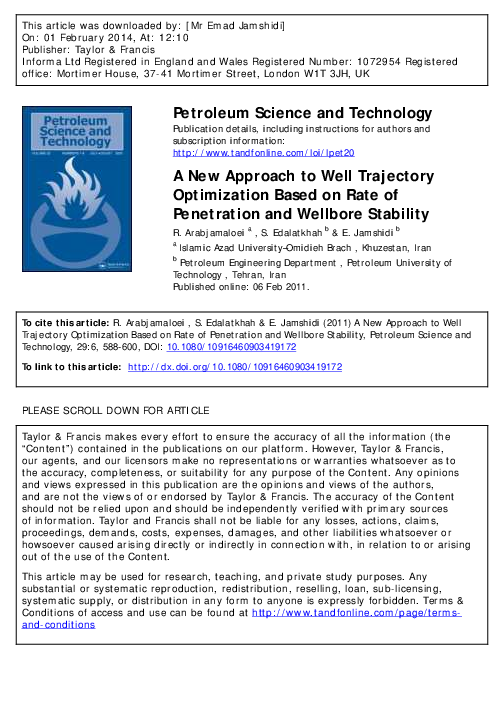 (PDF) A New Approach to Well Trajectory Optimization Based on Rate of ...