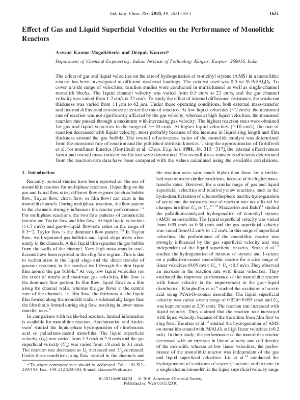 (PDF) Effect of Gas and Liquid Superficial Velocities on the ...