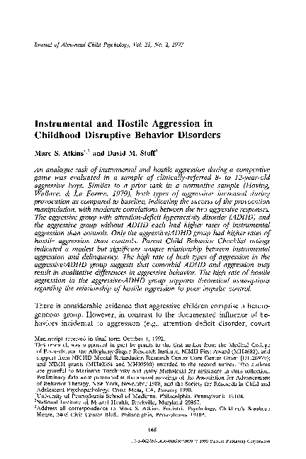 Reactive aggression image