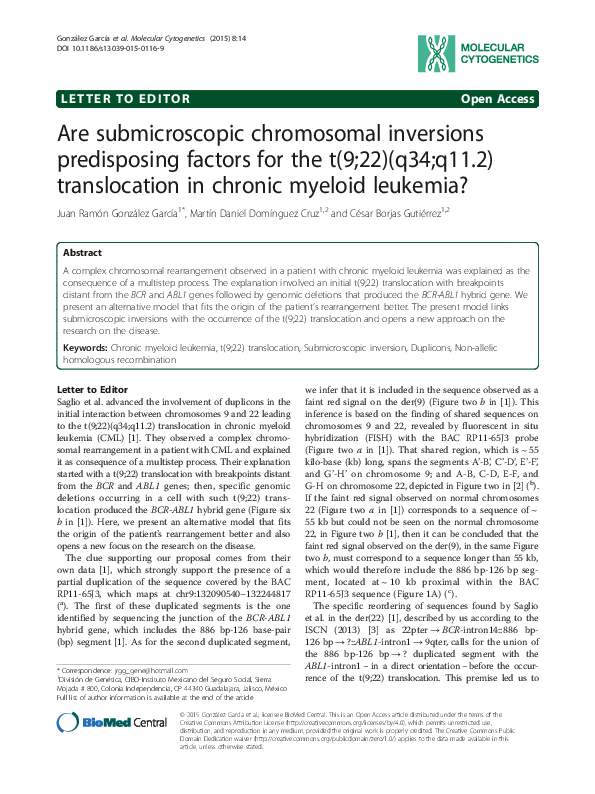 (PDF) Are submicroscopic chromosomal inversions predisposing factors ...
