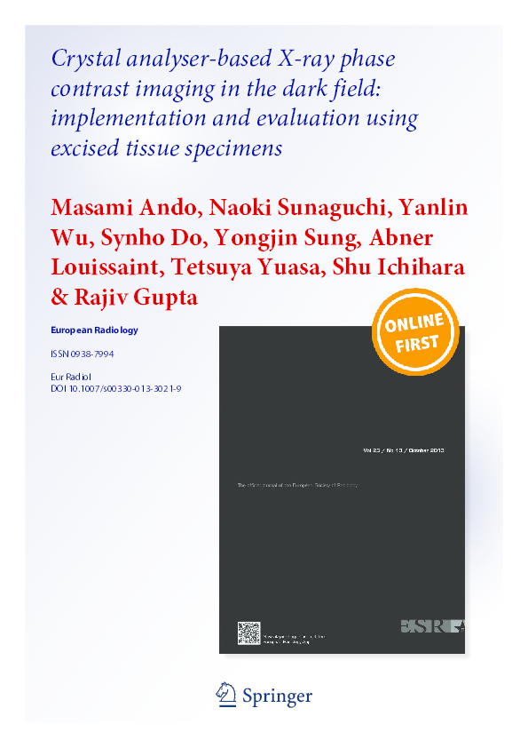 (PDF) Crystal analyser-based X-ray phase contrast imaging in the dark ...