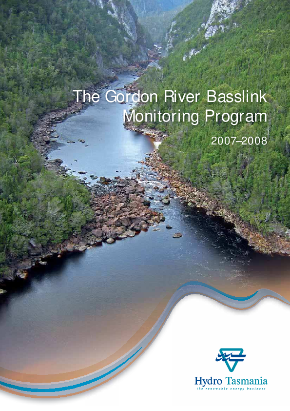 (PDF) The Gordon River Basslink Monitoring Program (Basslink Summary ...