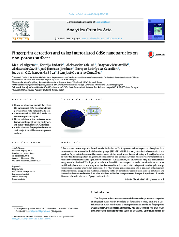 (PDF) Fingerprint detection and using intercalated CdSe nanoparticles ...