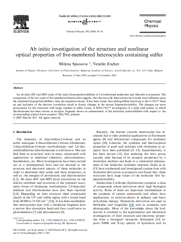 (PDF) Ab initio investigation of the structure and nonlinear optical ...