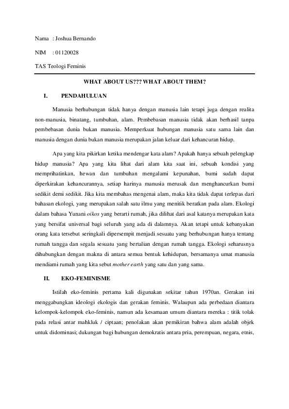 Eco feminism essay image