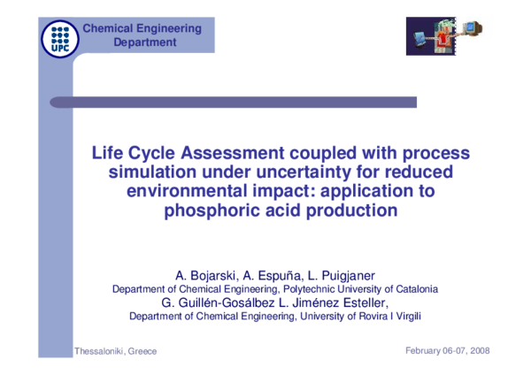 (PDF) Life Cycle Assessment Coupled with Process Simulation under ...