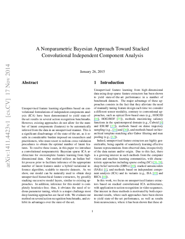 (PDF) A Nonparametric Bayesian Approach Toward Stacked Convolutional ...