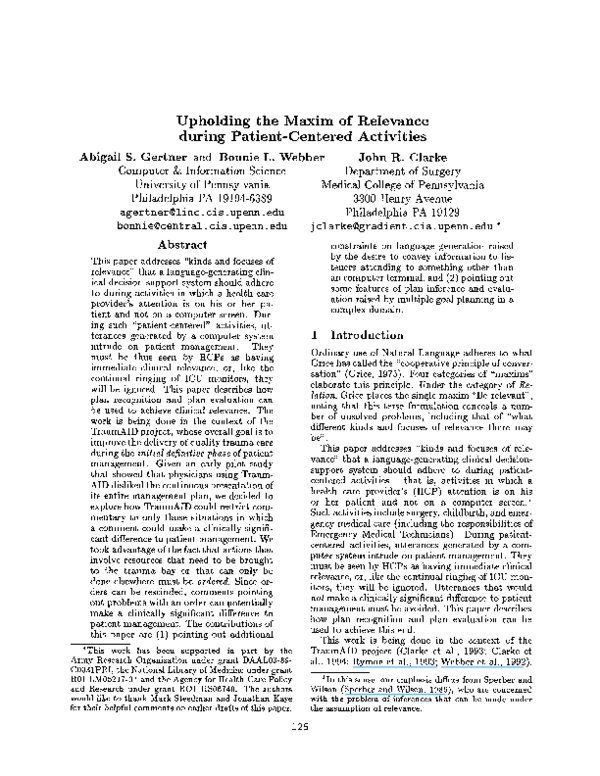  pdf upholding the maxim of relevance during patient centered activities
