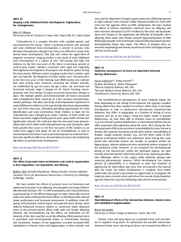 (PDF) The effect of prenatal stress on behavior and cortical ...