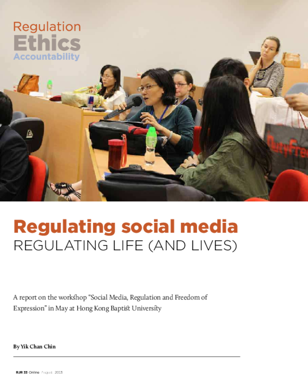 (PDF) Regulating social media regulating life (and lives) A report on ...