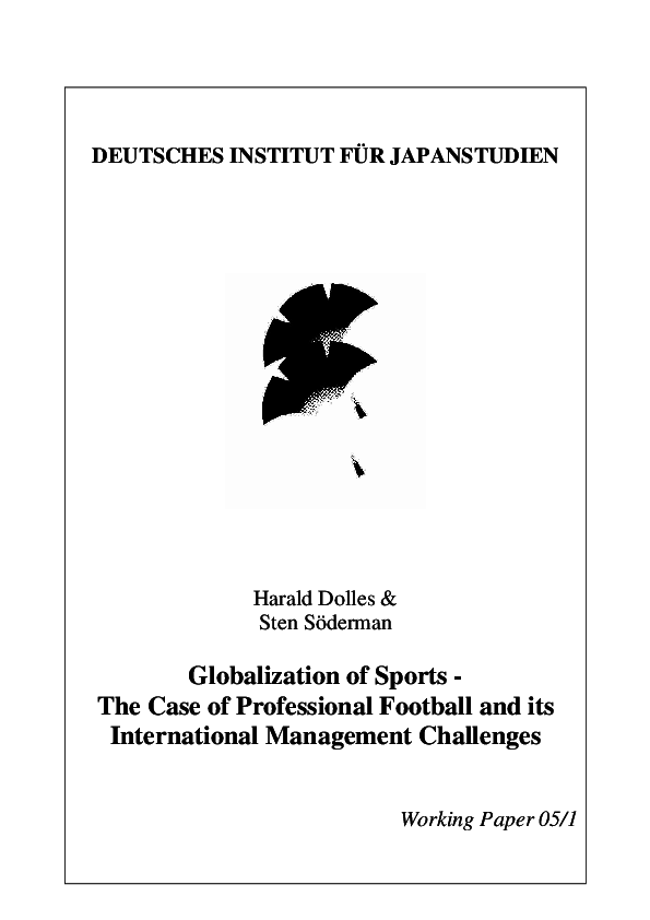 (PDF) Globalization of Sports: The Case of Professional Football and ...