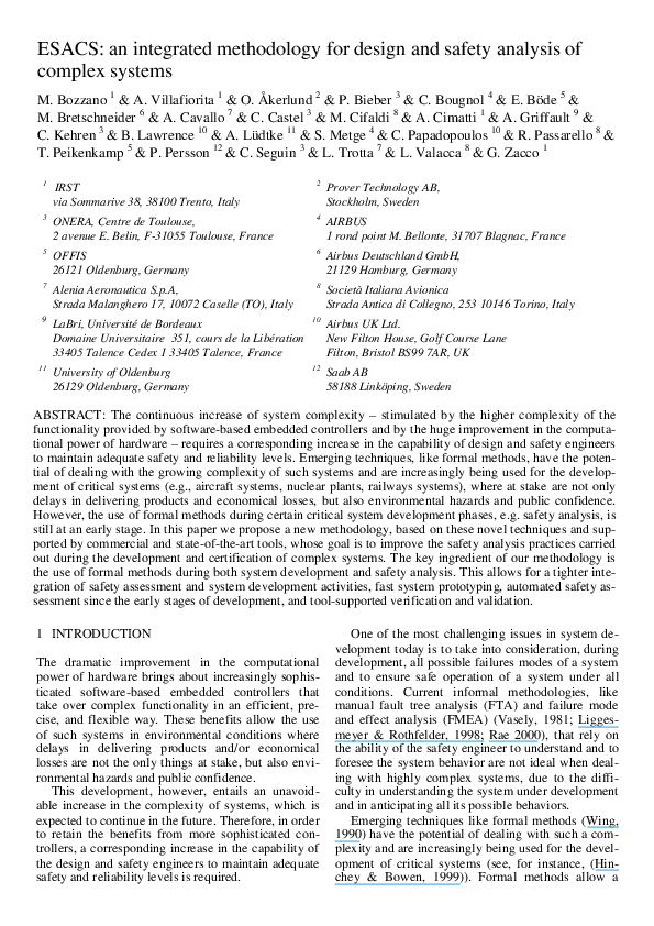 (PDF) ESACS: an integrated methodology for design and safety analysis ...