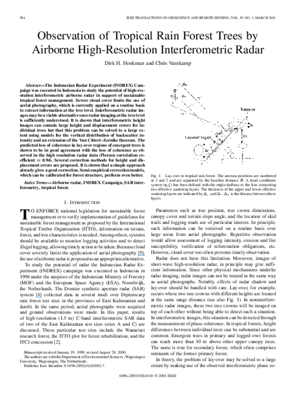 (PDF) Observation of Tropical Rain Forest Trees by Airborne High ...