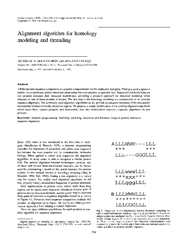 Homology modelling tutorial model picture