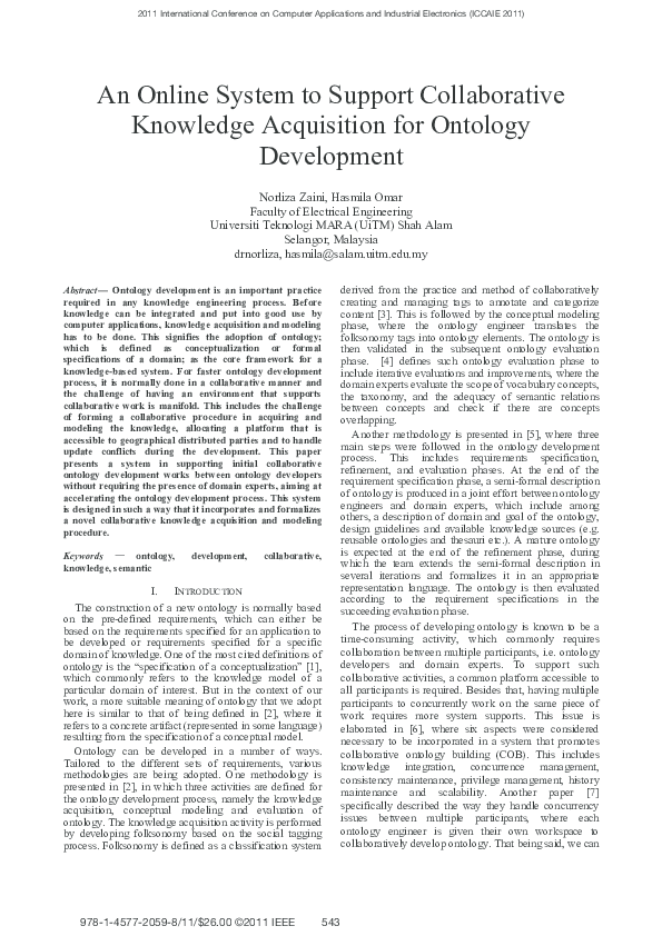 (PDF) An online system to support collaborative knowledge acquisition ...