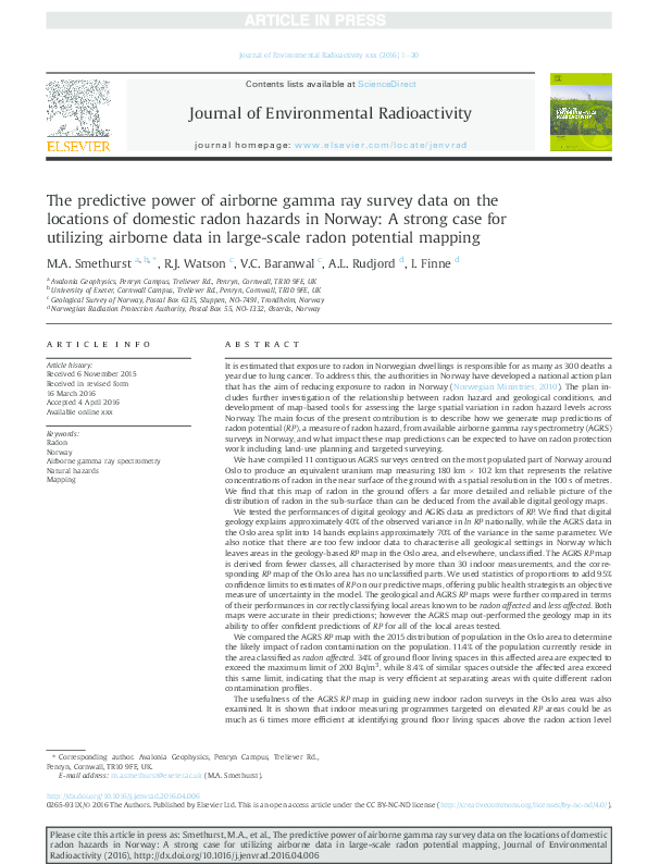 (PDF) The predictive power of airborne gamma ray survey data on the ...