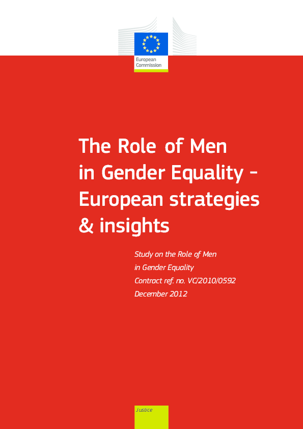 (PDF) The Role of Men in Gender Equality -European strategies